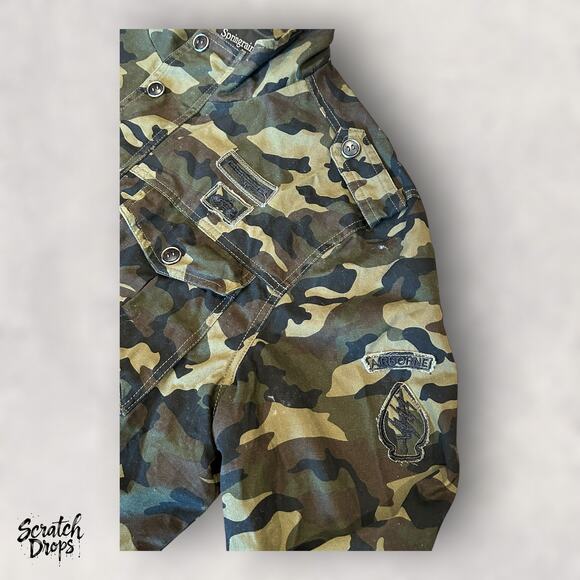 Springrain Men's XL Camouflage Jacket Army Green Military Outdoor Camo Coat - Picture 3 of 4